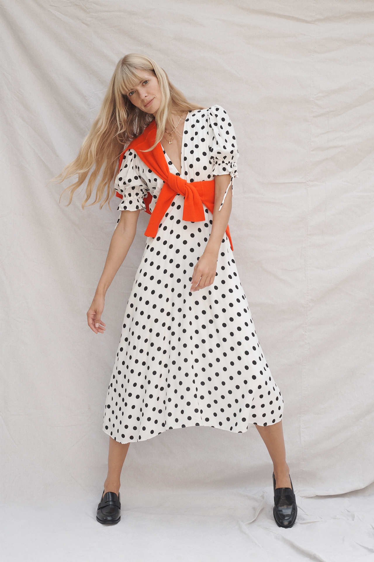 Faithfull Franca Polka Dot Maxi Dress