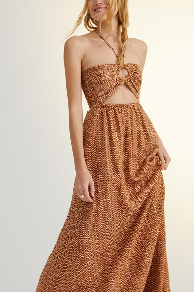 Faithfull Cutout Linen Midi Dress #3