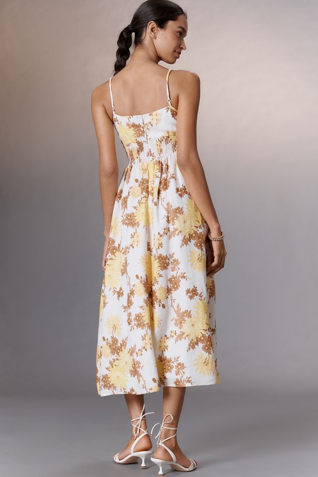 Faithfull Lora Sleeveless Square-Neck Midi Dress #1