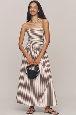 Faithfull The Brand Faithfull Vera Strapless A-line Maxi Dress In Multi