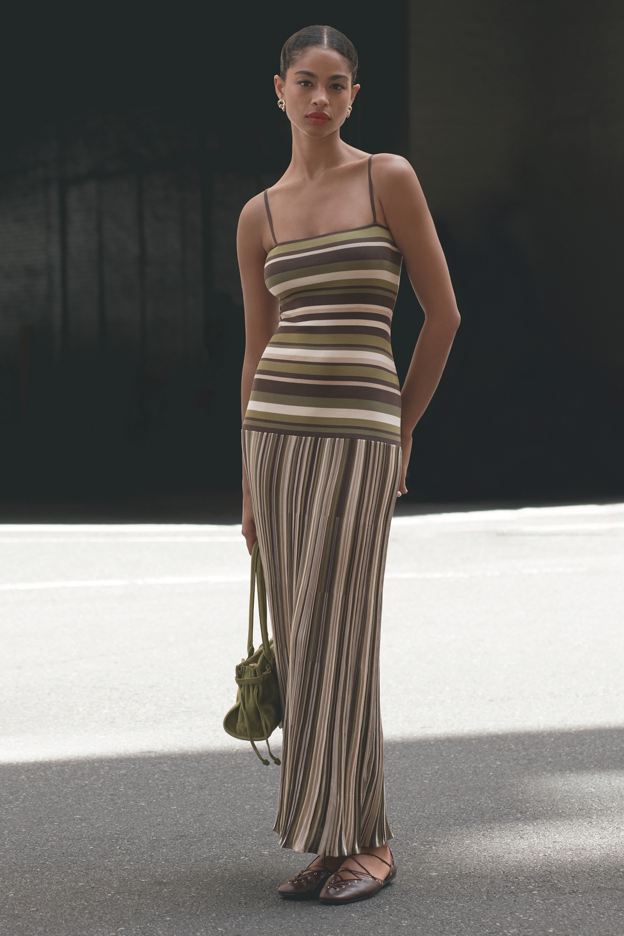 Faithfull The Brand Esenia Drop-Waist Knit Dress