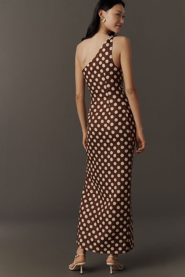 Faithfull The Brand Linen Simona One-Shoulder Midi Dress | Anthropologie