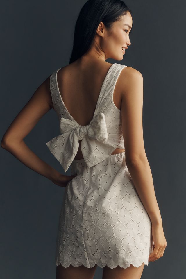 kit white drop waist mini dress Austria Drop Waist Mini Dress White