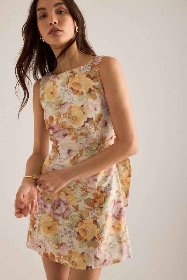 Minivestido de Mezcla de Lino Floral Sofia de Faithfull The Brand #4