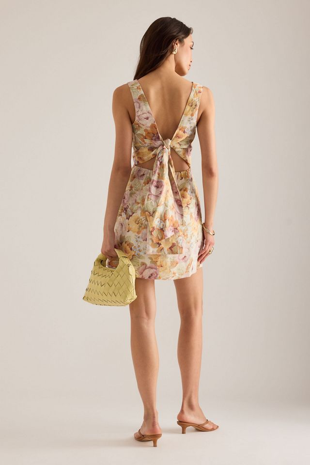 Minivestido de Mezcla de Lino Floral Sofia de Faithfull The Brand #1