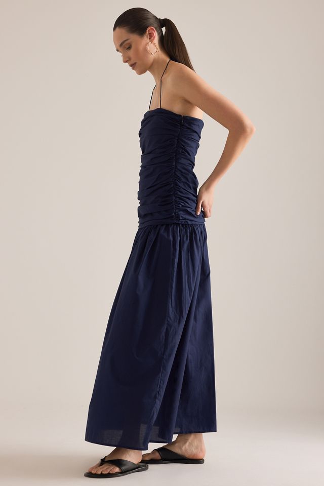 Faithfull The Brand Robe longue Notte à taille basse froncée #2
