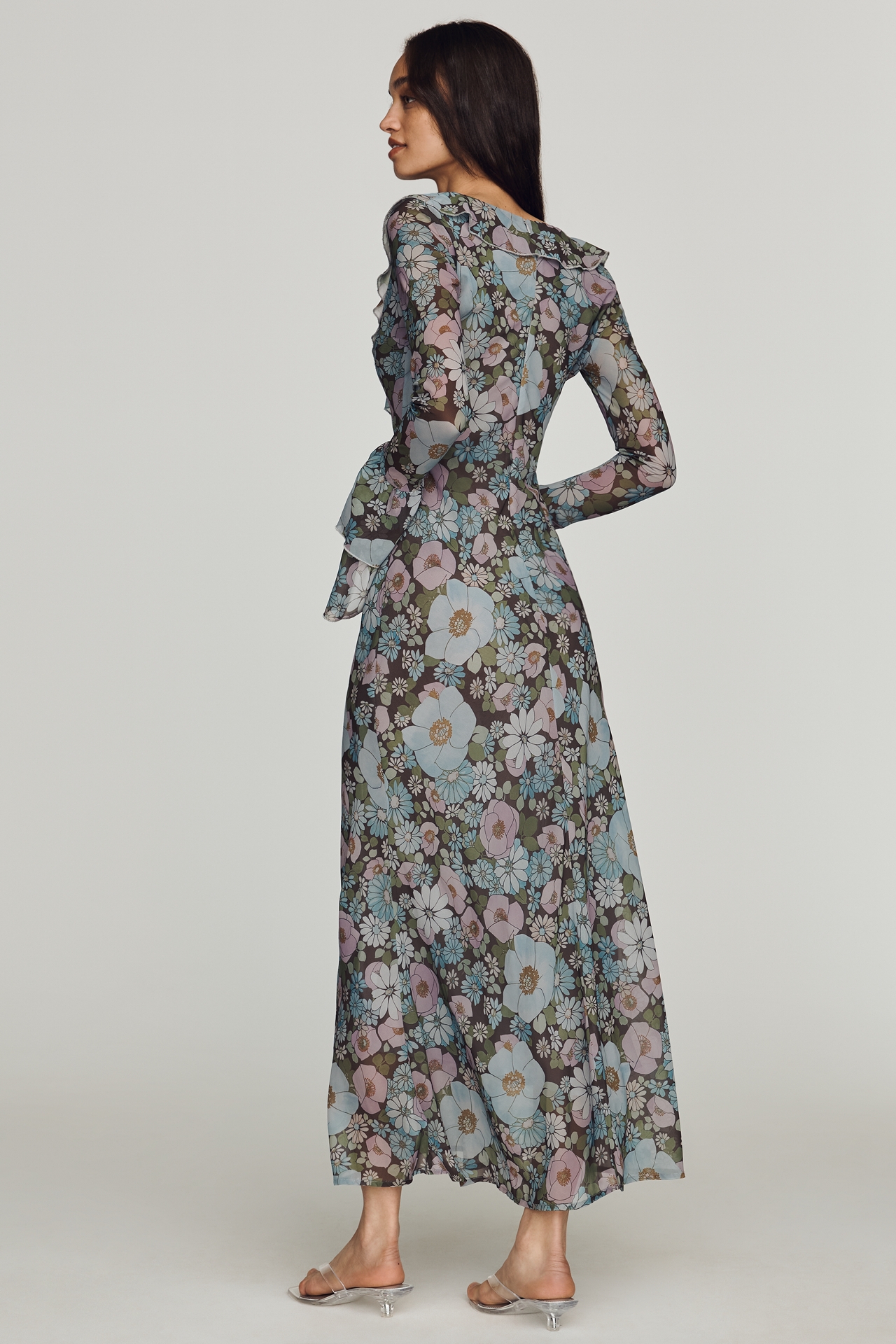 Sister New York Dhellona Long Sleeve Maxi Dress