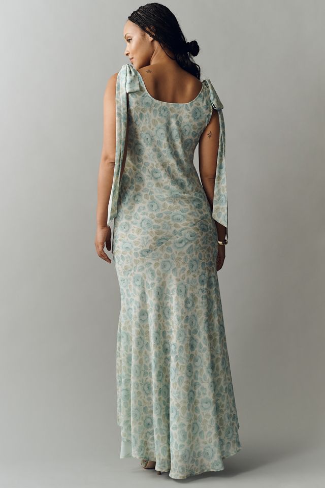 Bias Cut Maxi Dress by Sister New York in Blue, Size: 3X at Anthropologie