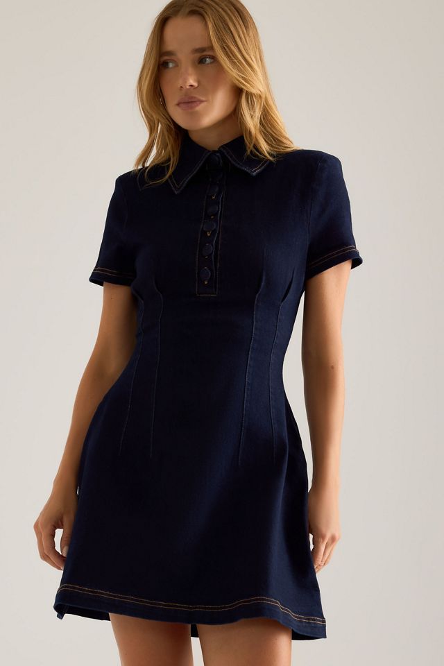 Minivestido con Cuello de Mezclilla Odd Muse #2
