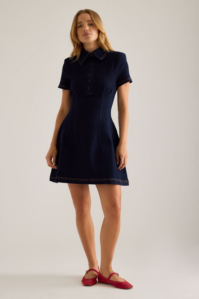 Minivestido con Cuello de Mezclilla Odd Muse #3