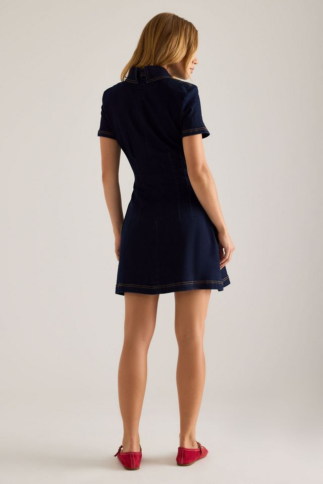Minivestido con Cuello de Mezclilla Odd Muse #5