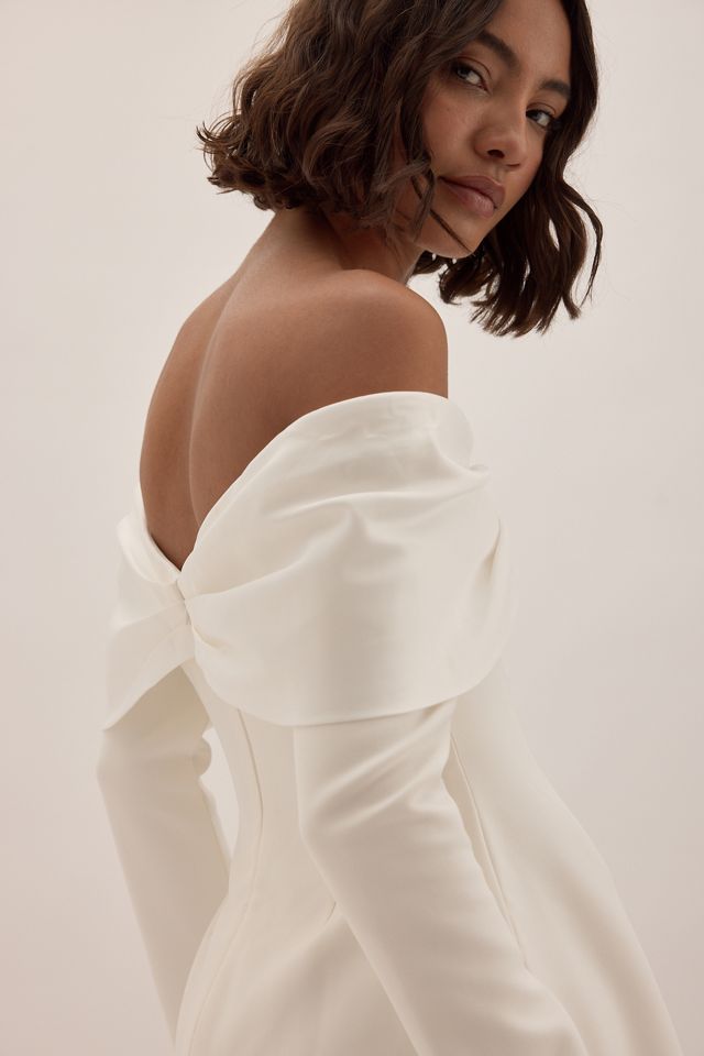 off the shoulder cocktail dress for wedding Illusion Sweetheart Off-Shoulder Cocktail Dress with Open Criss-Cross Back  | Long & Short Homecoming Dress