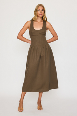 Odd Muse Cinched Midi Dress