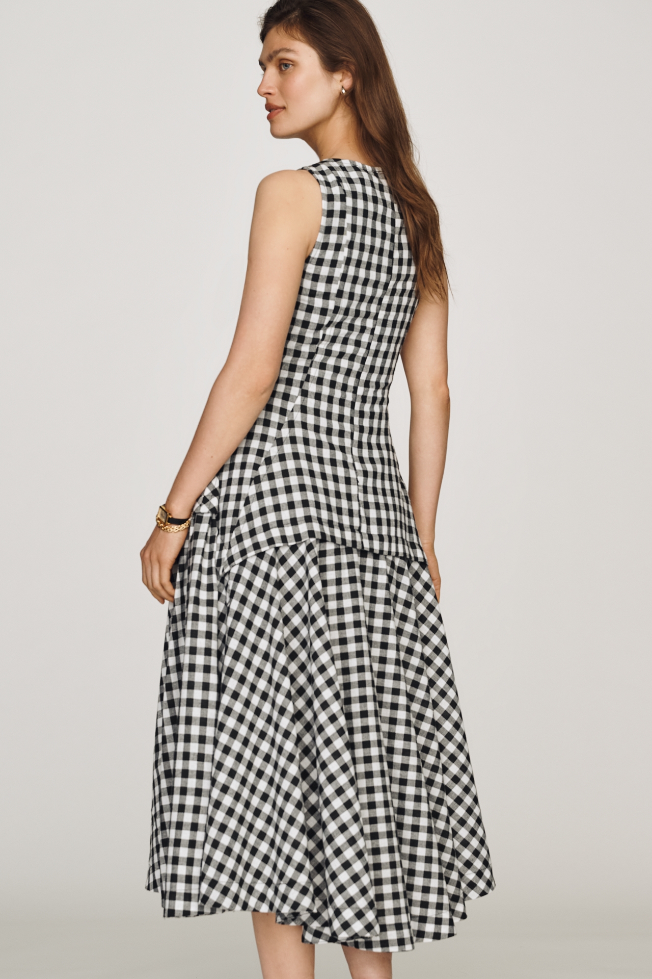 a.ren Maelle Drop-Waist Midi Dress