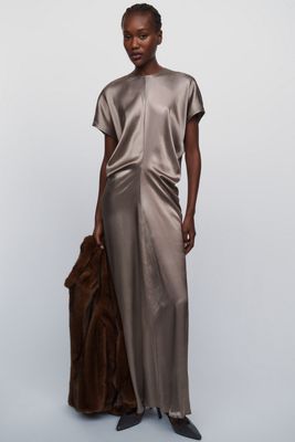 a.ren Draped Slip Maxi Dress