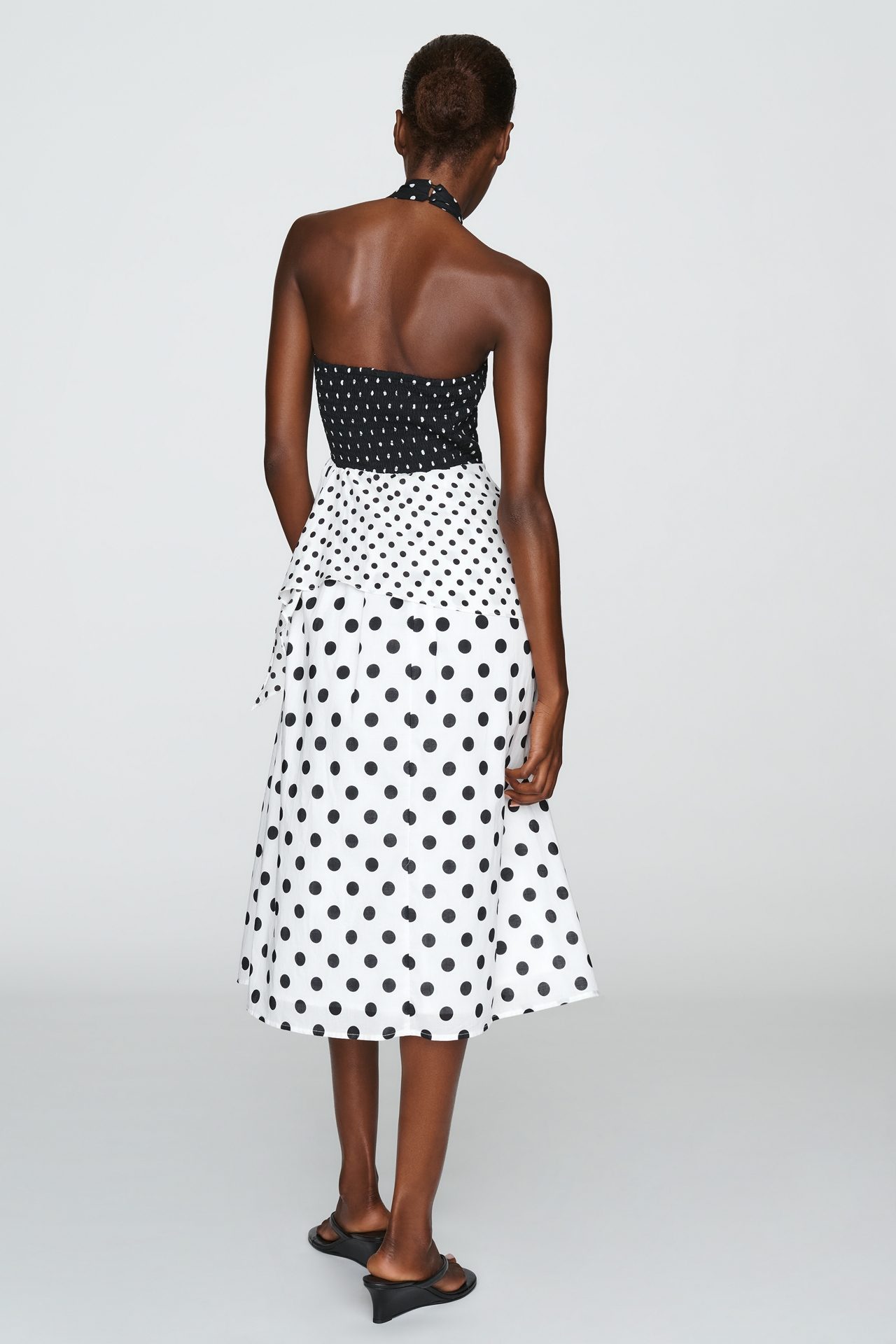 Elevator Disco Marilyn 100% Cotton Halter Midi Dress