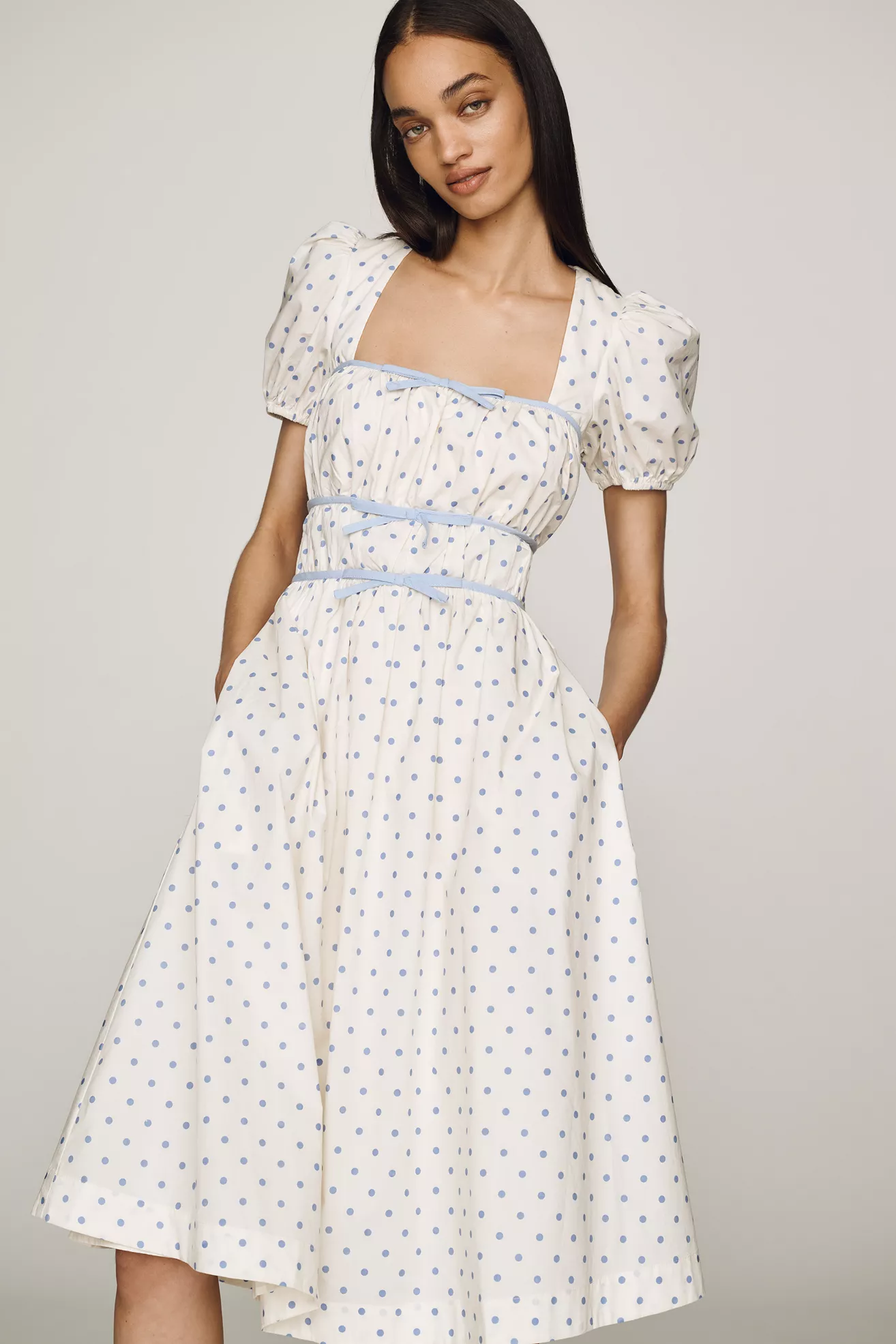 Elevator Disco Miss Me 100% Cotton Midi Dress