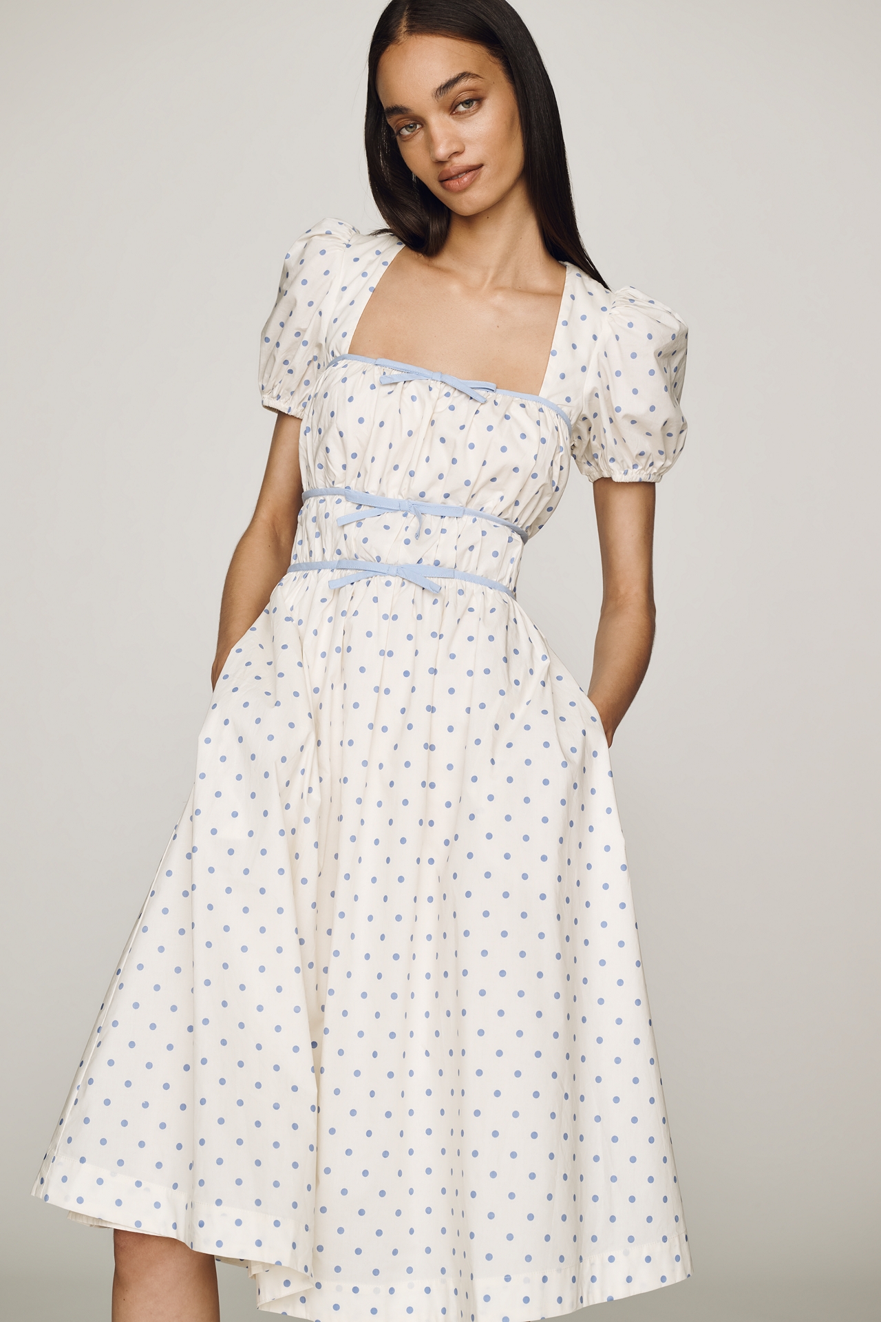 Elevator Disco Miss Me 100% Cotton Midi Dress