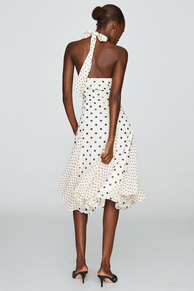 Elevator Disco Polka Dot Halter Dress #1