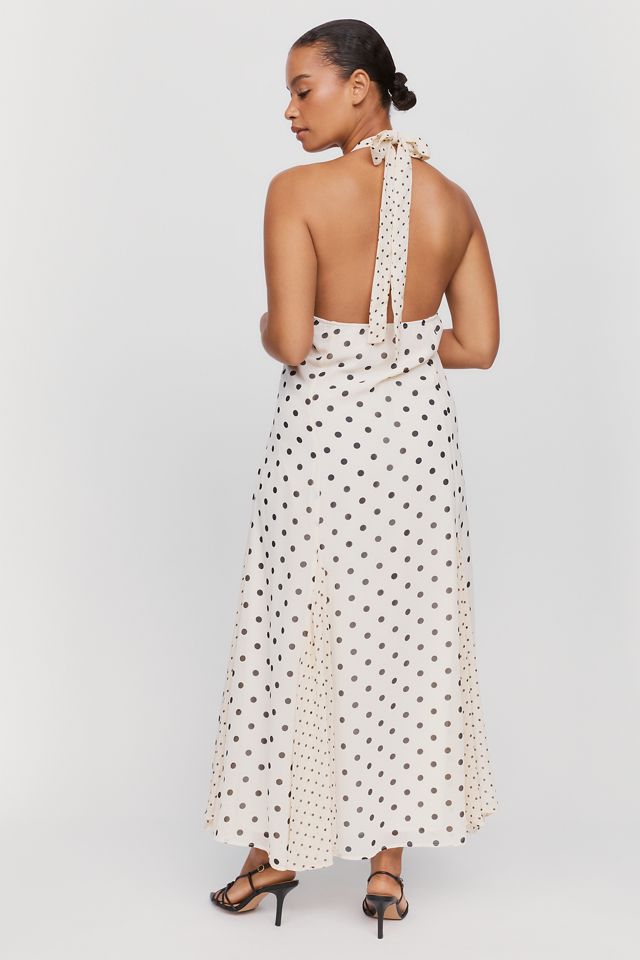 Elevator Disco Polka Dot Halter Dress #7