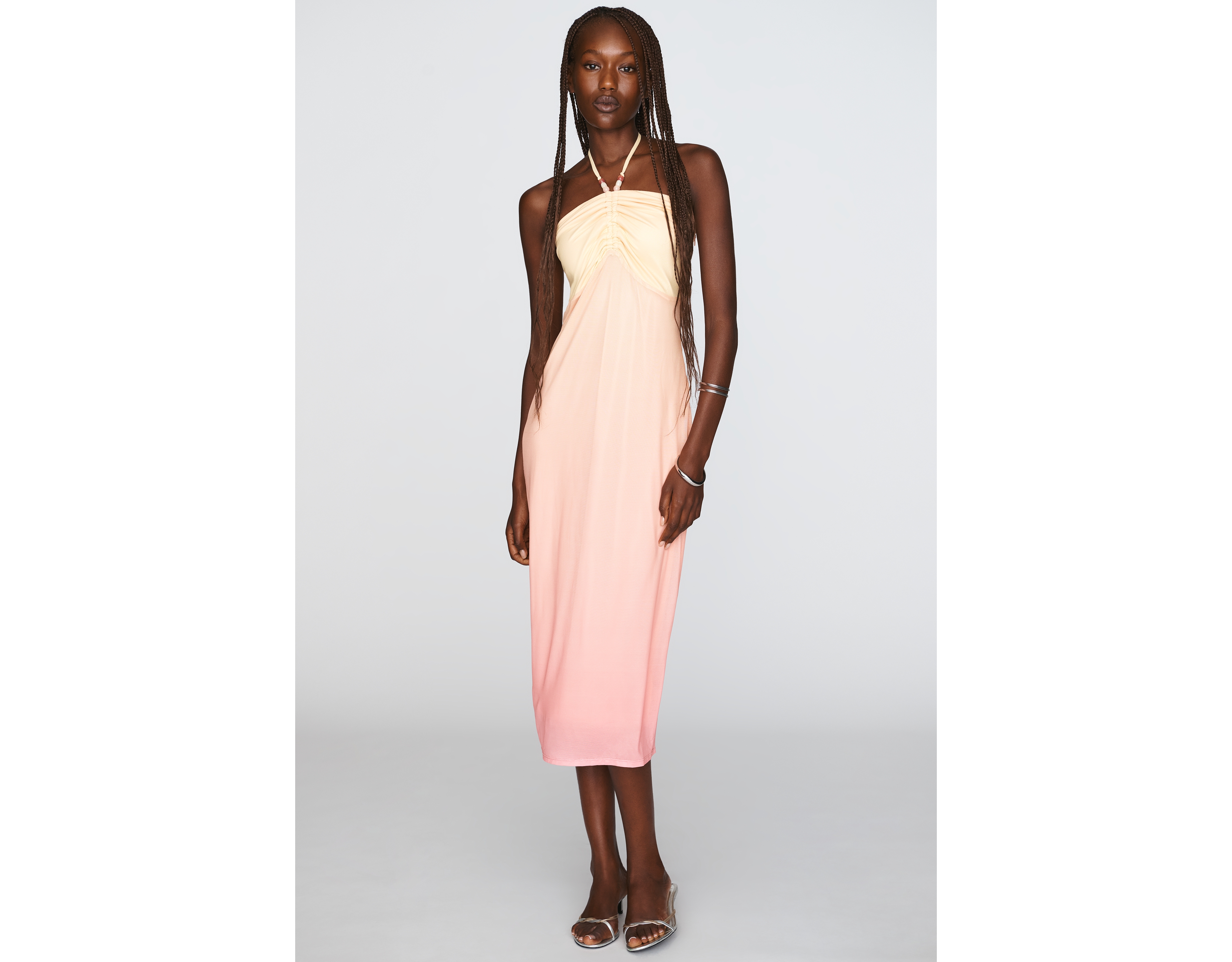 Elevator Disco Star Night Halter Midi Dress