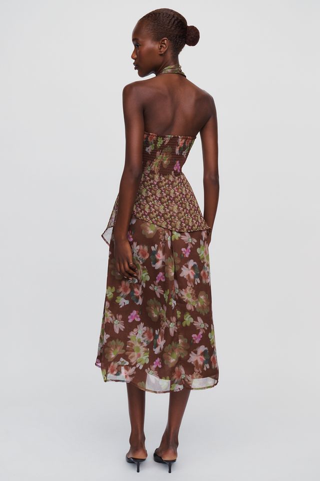 Elevator Disco Scarlet 100% Cotton Midi Dress #3