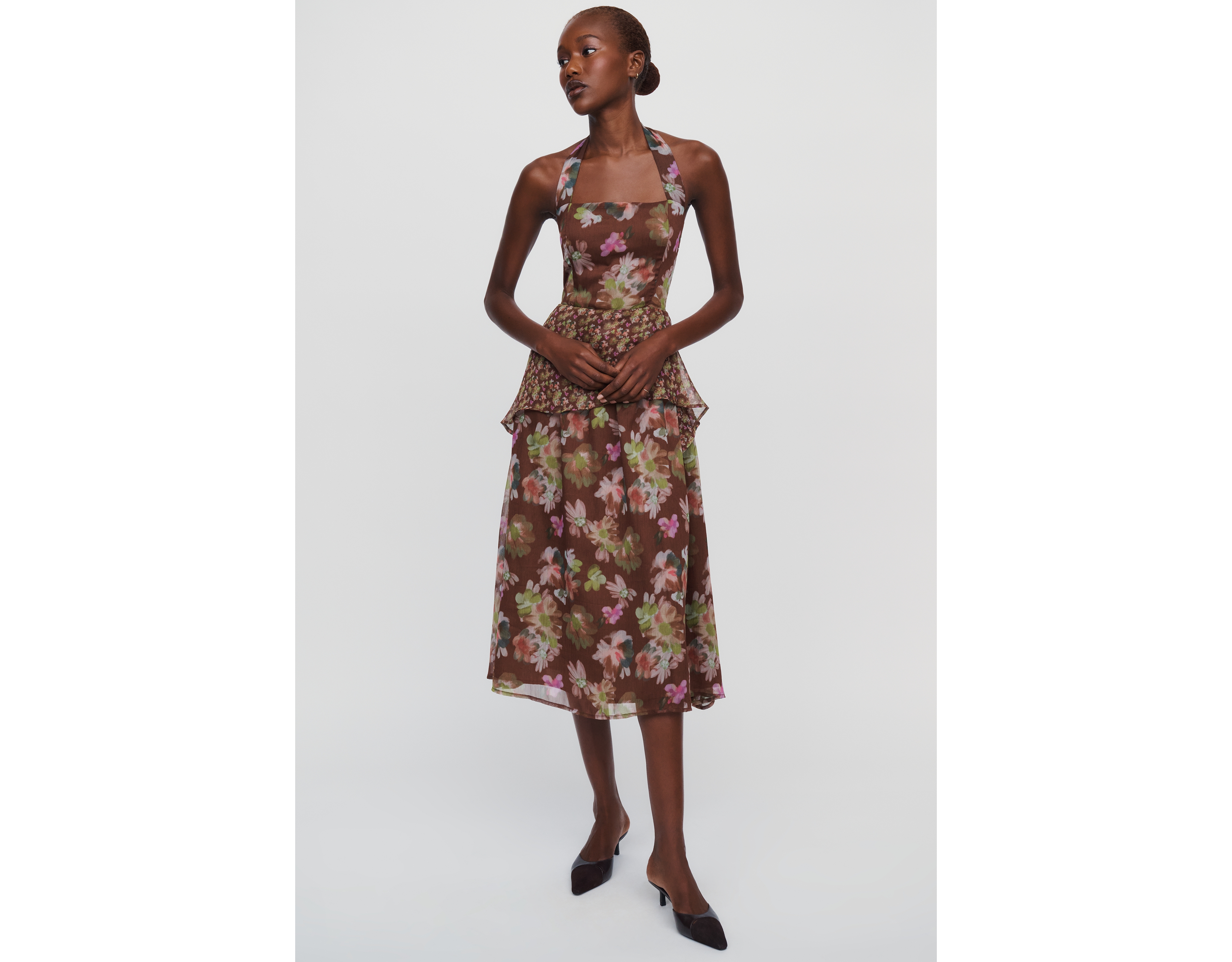 Elevator Disco Scarlet 100% Cotton Midi Dress