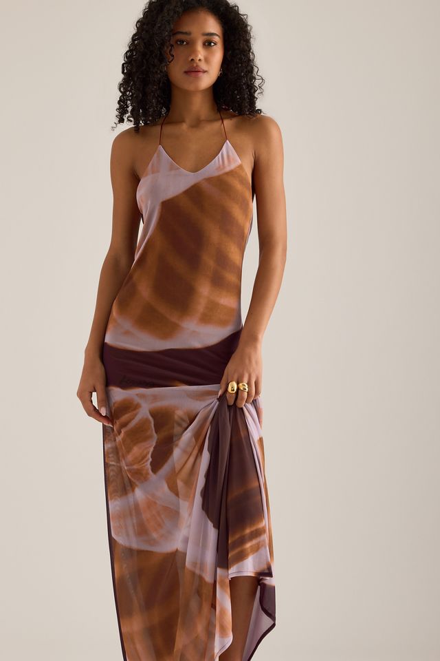 Feners Balita Halter Mesh Maxi Dress #4