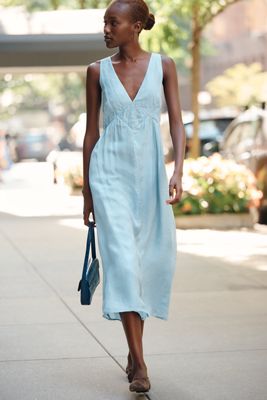 By Anthropologie V-Neck Midi Dress