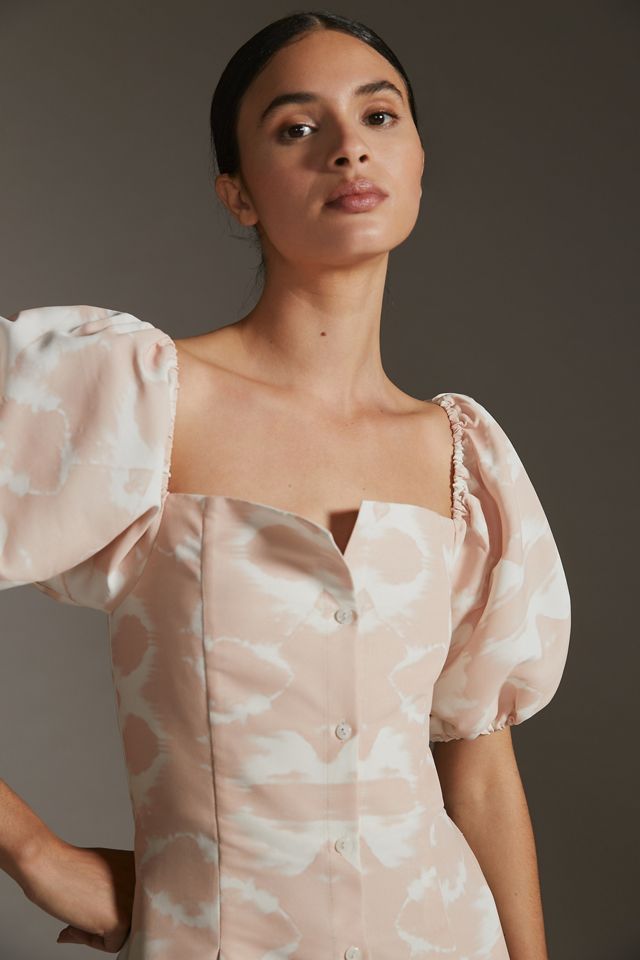 Sachin & Babi Annon Puff-Sleeve Midi Dress #1