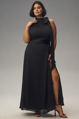 Sachin & Babi Kayla Halter Gown In Black