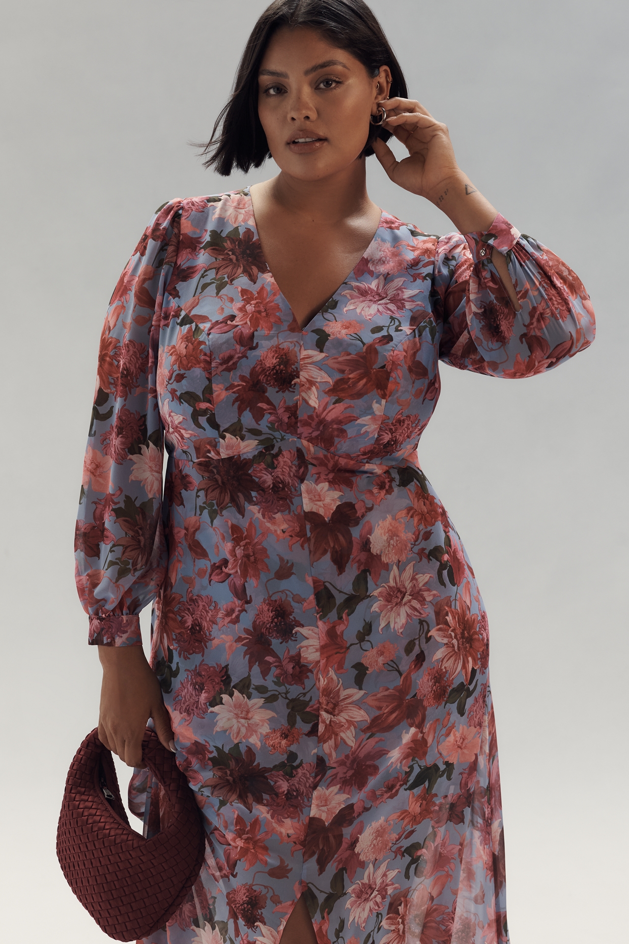 Sachin & Babi Penny V-Neck Gown