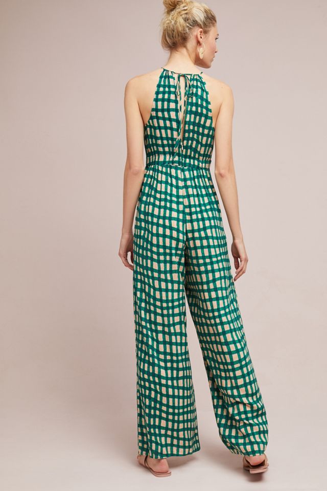 Checked Wide-Leg Jumpsuit #3
