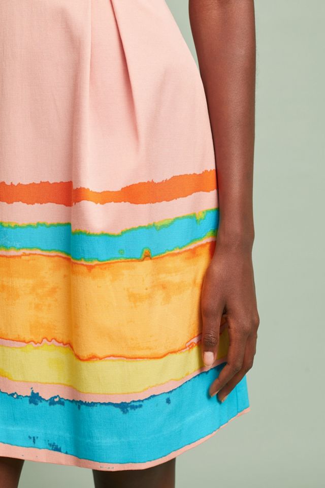 Painterly Pleated Dress #1