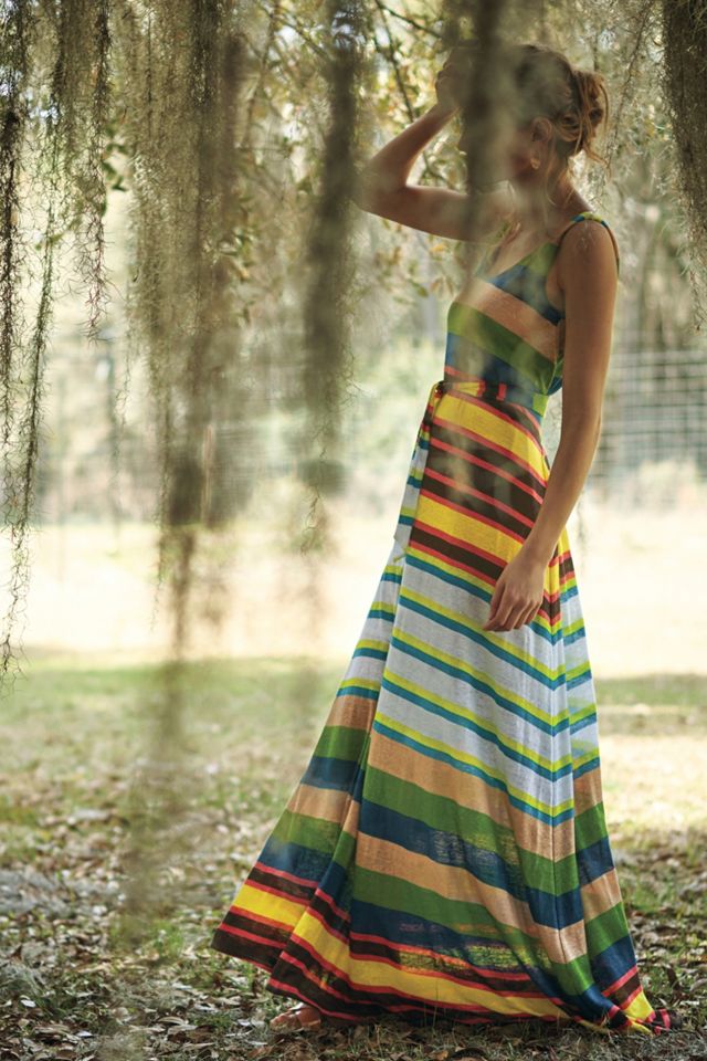 Spectrum Stripe Maxi Dress #2