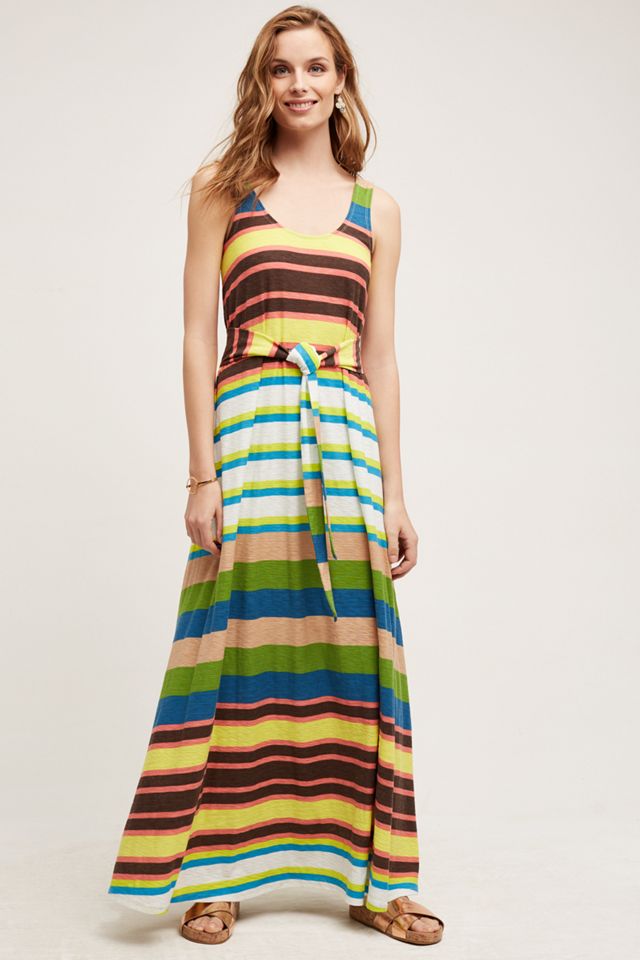 Spectrum Stripe Maxi Dress #1