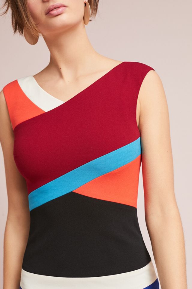 Tracy Reese Geometric Colorblocked Column Dress #1