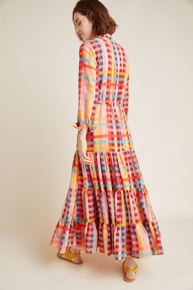 Carolina K Rainbow Maxi Shirtdress