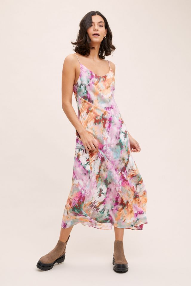 Layla Silk Tie-Dyed Maxi Dress #4