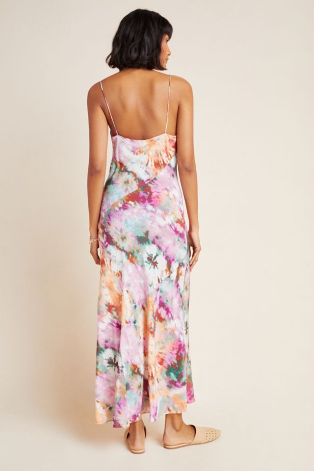 Layla Silk Tie-Dyed Maxi Dress #1