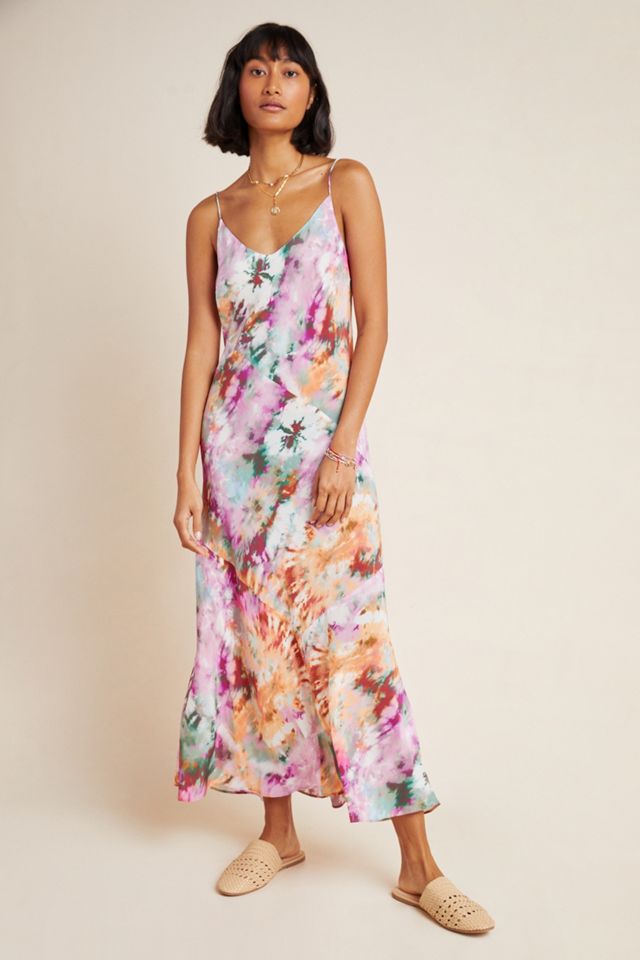 Layla Silk Tie-Dyed Maxi Dress #3