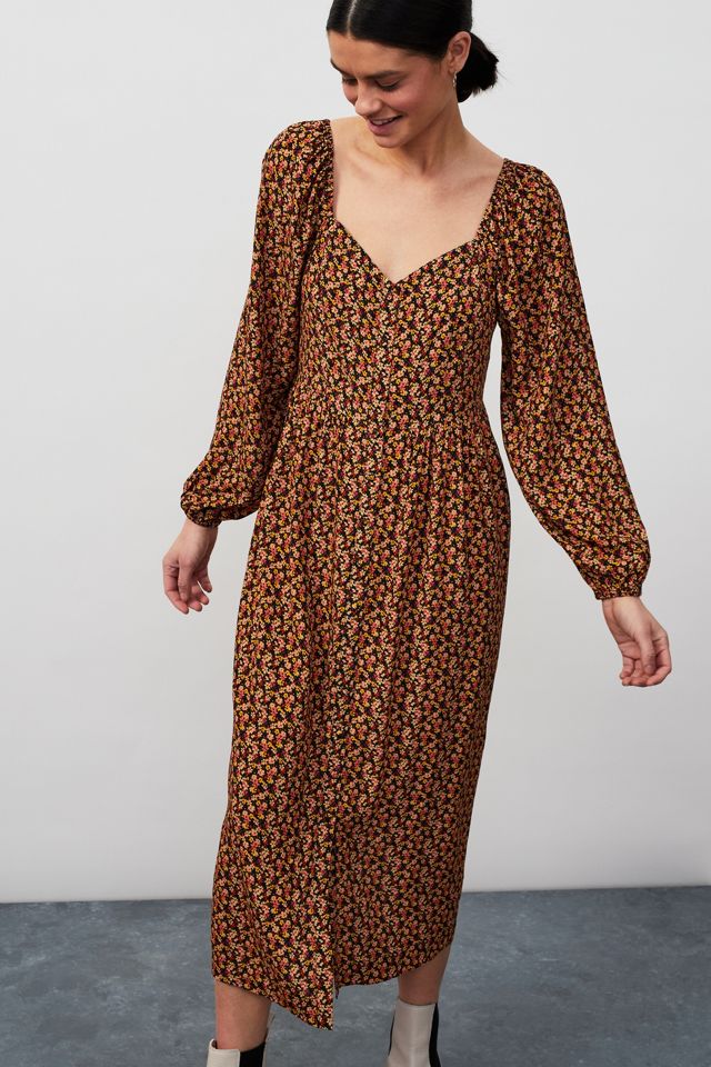 Robe mi-longue à petites fleurs Kachel #2