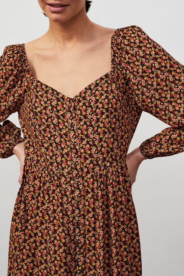 Robe mi-longue à petites fleurs Kachel #3