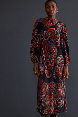 anthropologie paisley dress