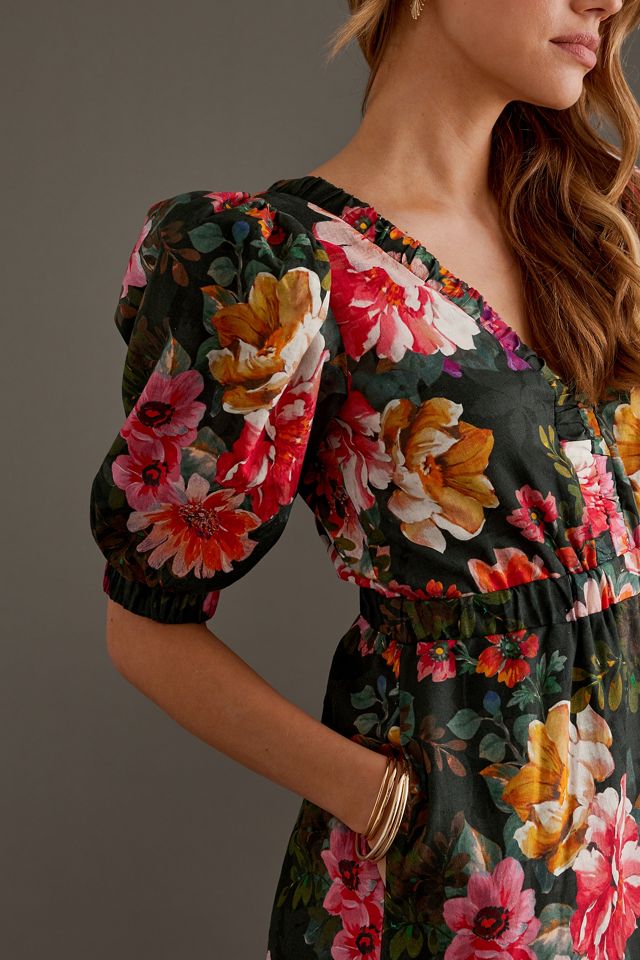Kachel Juniper Puff-Sleeve Tiered Maxi Dress #4