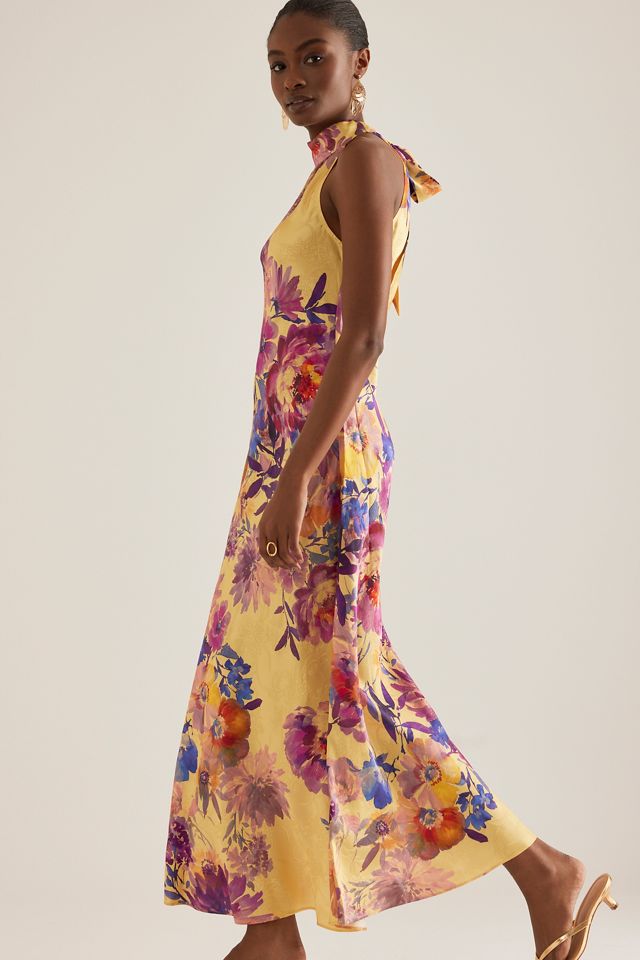 Kachel High-Neck Floral Maxi Dress #3