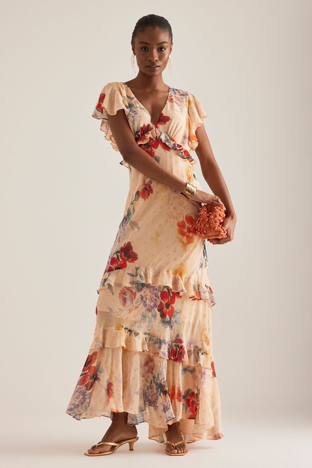 Robe Longue à Volants Kachel Lurex Spot #5