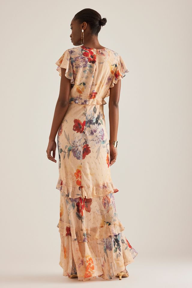 Robe Longue à Volants Kachel Lurex Spot #1