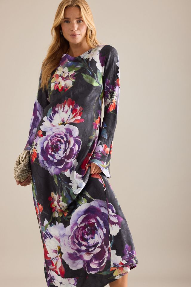 Robe longue à manches longues et motif floral Becky Kachel #6