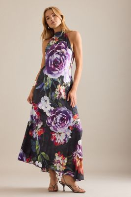 Kachel Floral Halter Maxi Dress